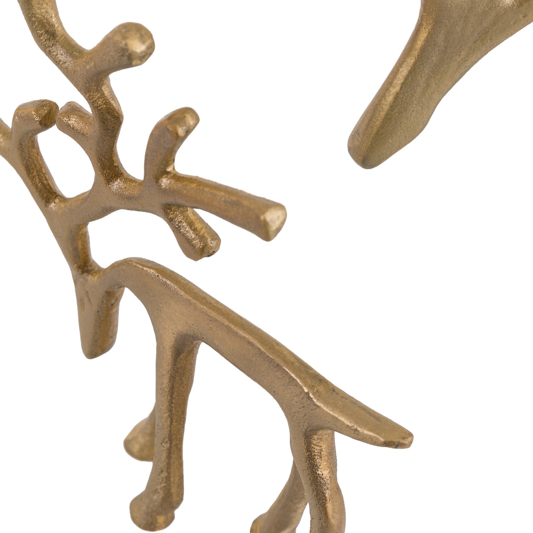 Woodland Set of 2 Metal Reindeer Gold