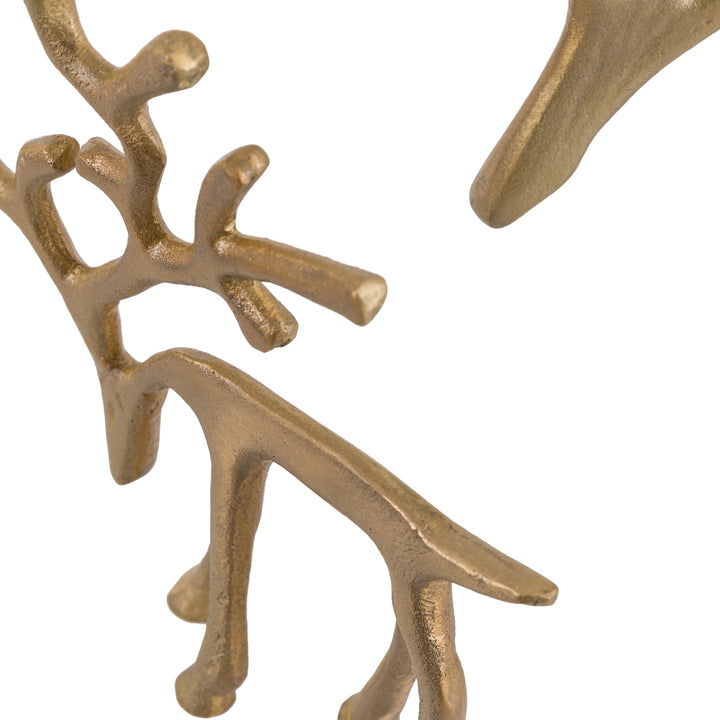 Woodland Set of 2 Metal Reindeer Gold