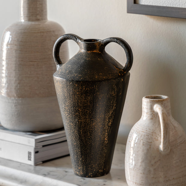 Large Gobi Cast Metal Vase