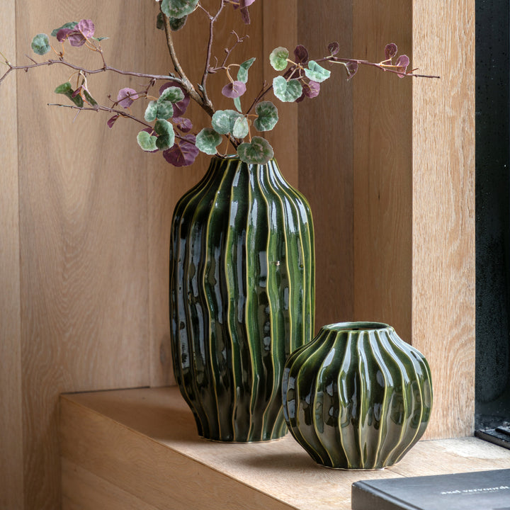 Small Organic Ribbed Vase