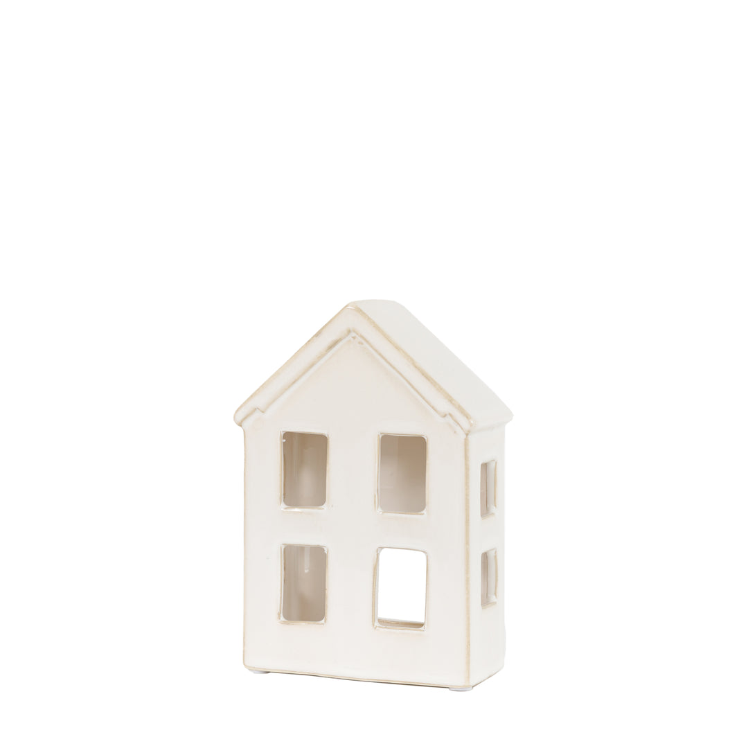 Pearly White Houses Tealight Holder