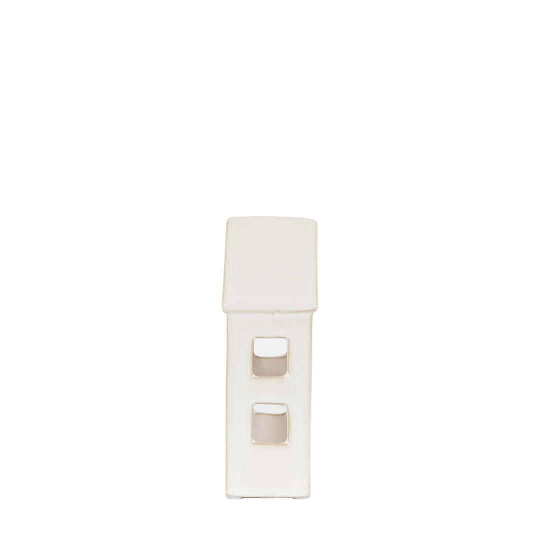 Pearly White Houses Tealight Holder