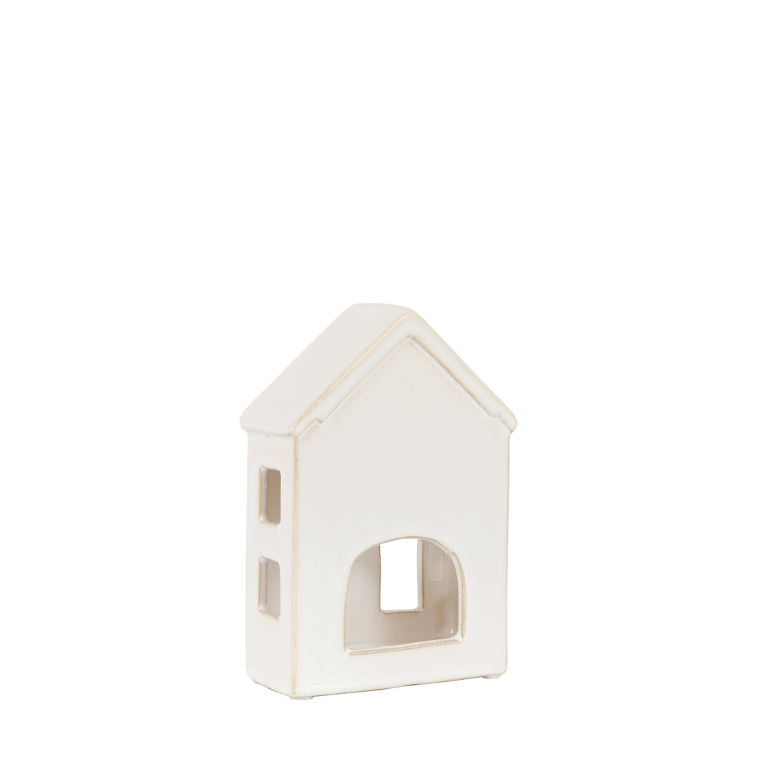 Pearly White Houses Tealight Holder