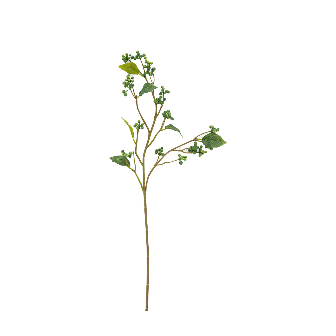 Faux Stem Berry Foliage Green 12pk