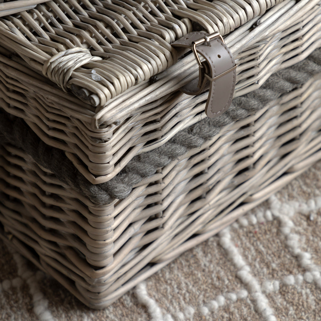Rivra Lidded Baskets In Natural Set of 2