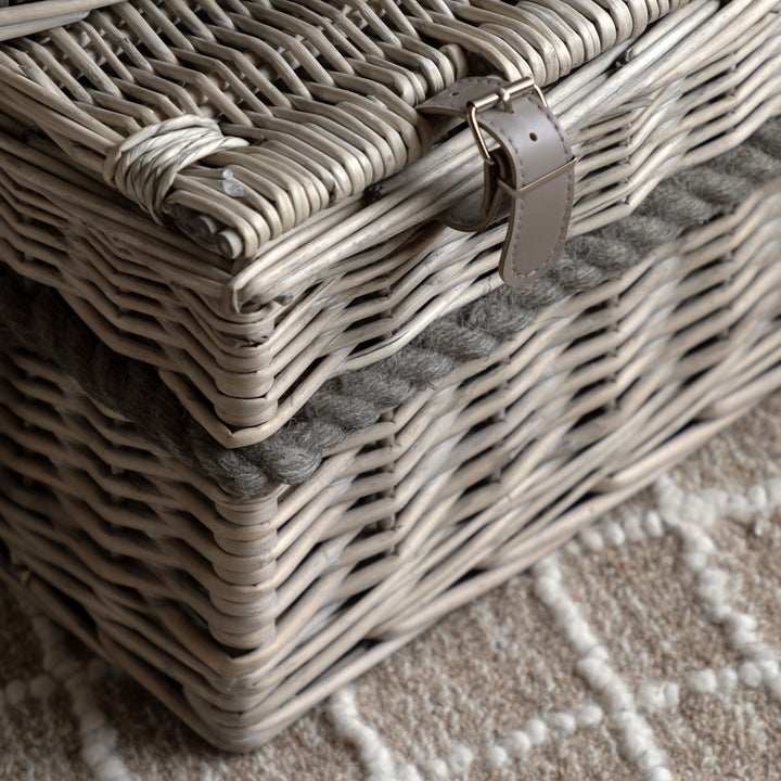 Rivra Lidded Baskets In Natural Set of 2