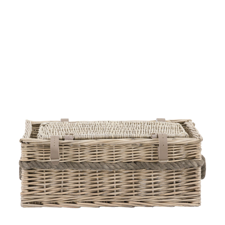 Rivra Lidded Baskets In Natural Set of 2