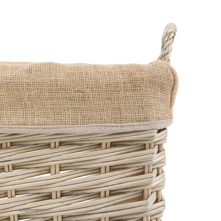 Faden Square Lined Basket In Natural Set of 3