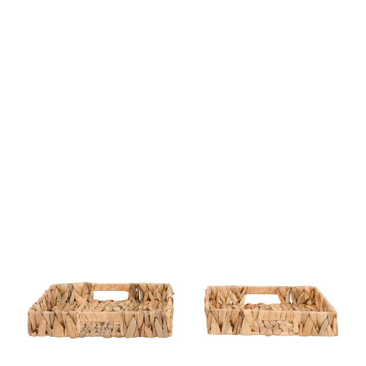 Alma Woven Rectangle Trays Natural Set of 2