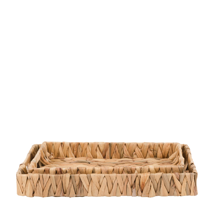 Alma Woven Rectangle Trays Natural Set of 2