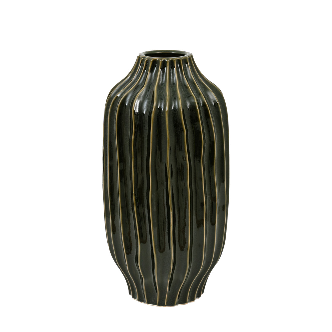 Large Organic Ribbed Vase