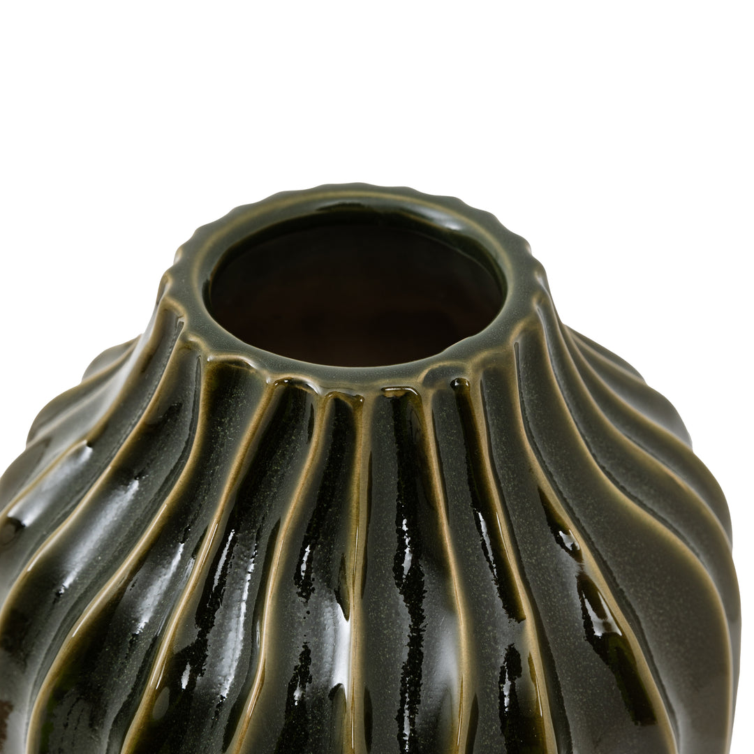 Large Organic Ribbed Vase