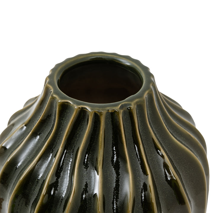Large Organic Ribbed Vase