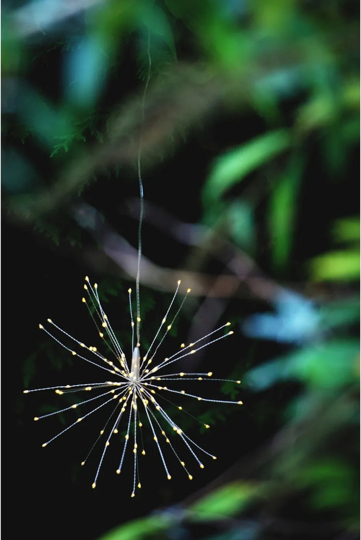 Starburst Hanging LED Light Silver with Remote 40cm