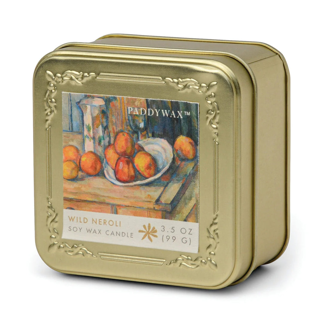 Impressionist Tin Candle Cezanne 'Still Life with Milk Jug & Fruit'