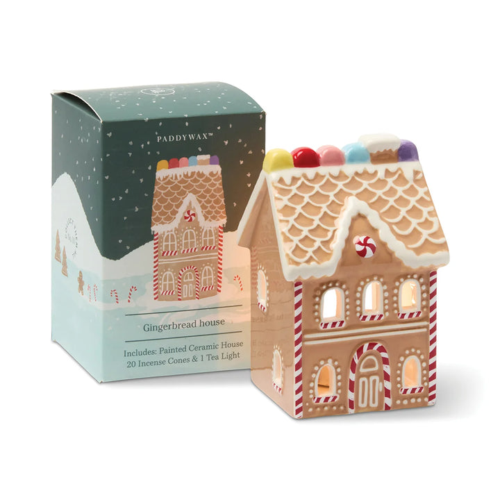 No. 10 Gingerbread House Style Incense & Tea Light Holder