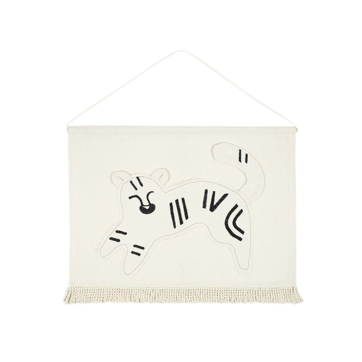 Tiger Embroidery Wall Hanging by Nobodinoz