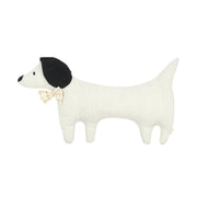 Lino Dog Cushion Toby in Greige by Nobodinoz