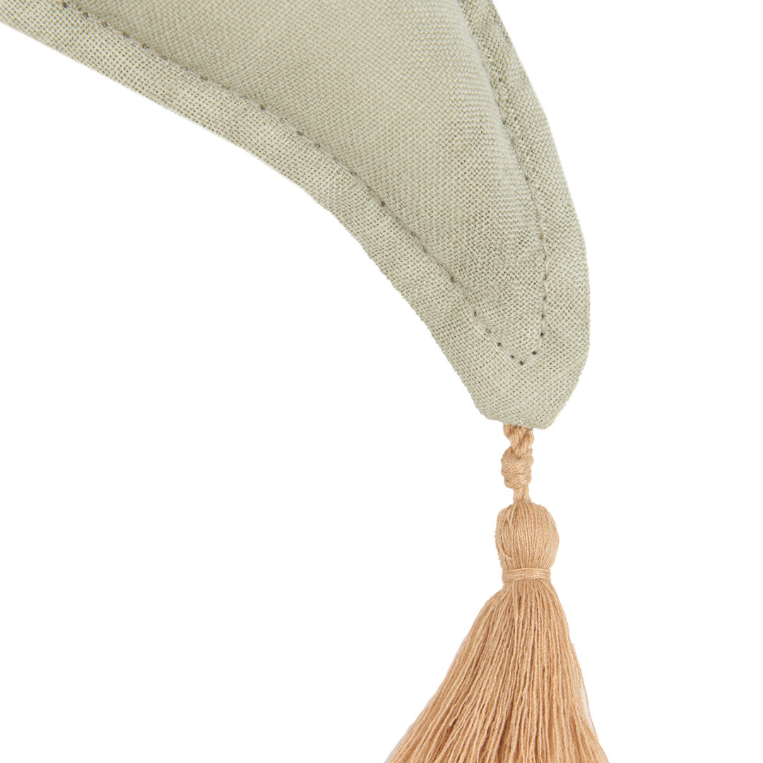 Lino Moon Cushion in Green Matcha