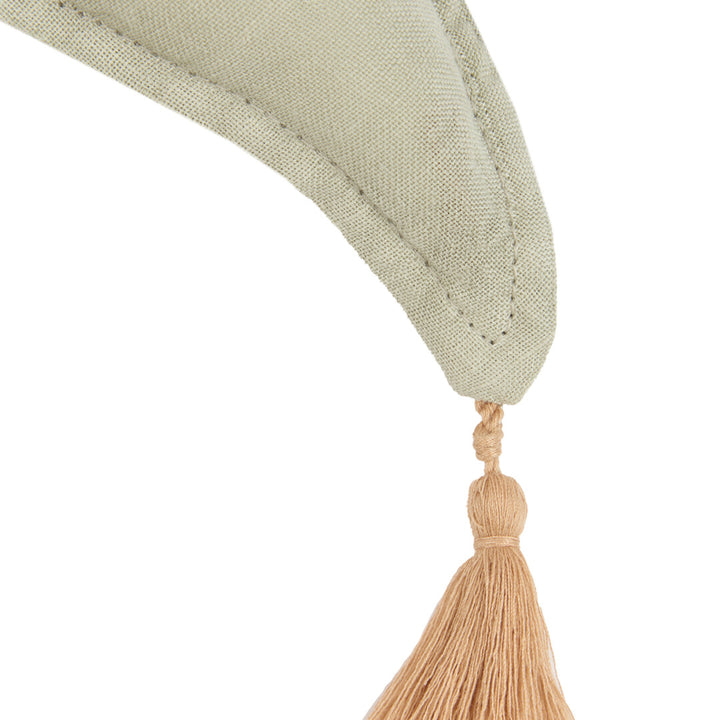 Lino Moon Cushion in Green Matcha