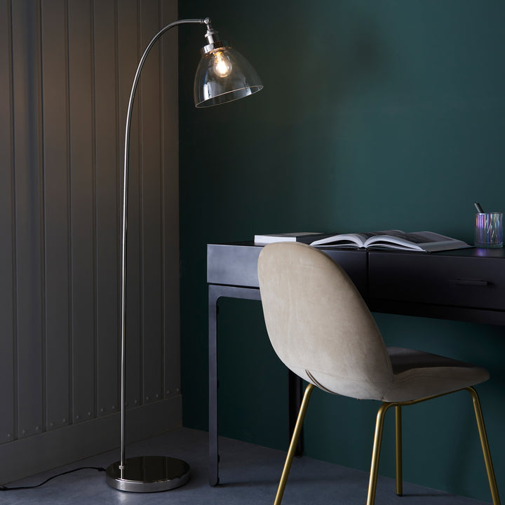 Hansen Floor Lamp in Bright Nickel
