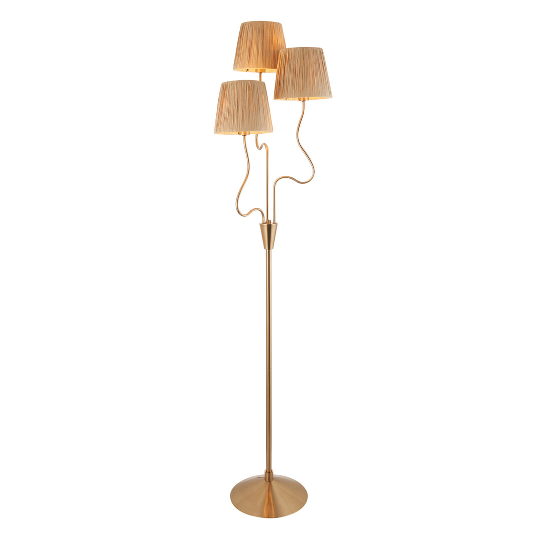 Wriggle Floor Lamp in Brushed Aged Brass