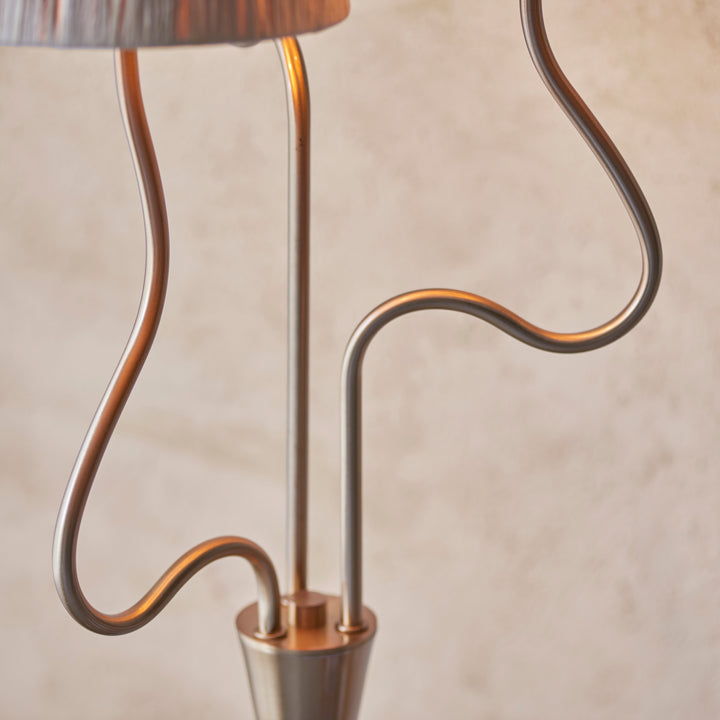 Wriggle Floor Lamp in Brushed Aged Brass