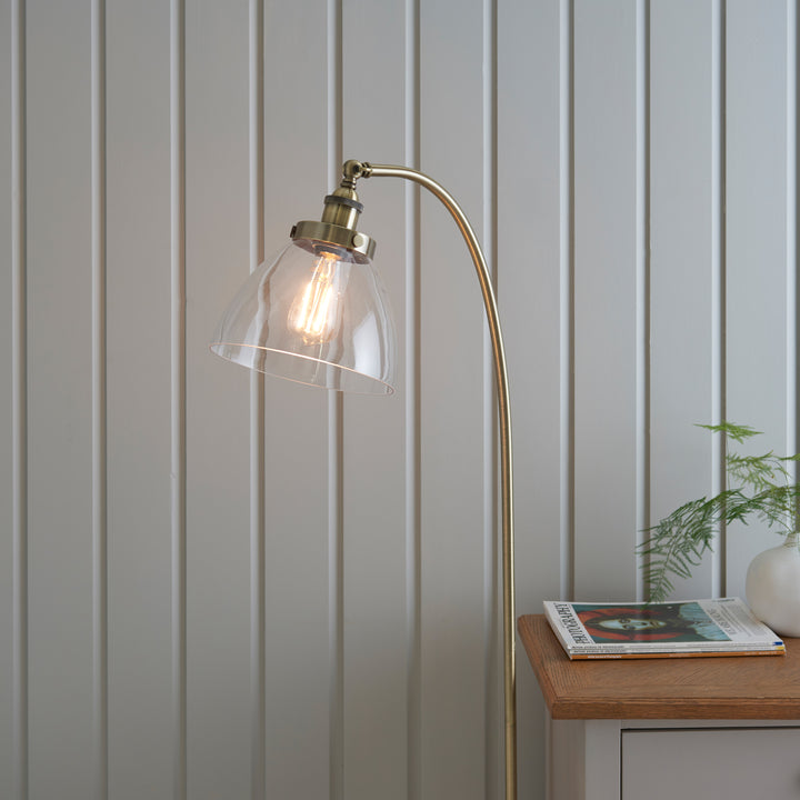 Hansen Floor Lamp in Antique Brass