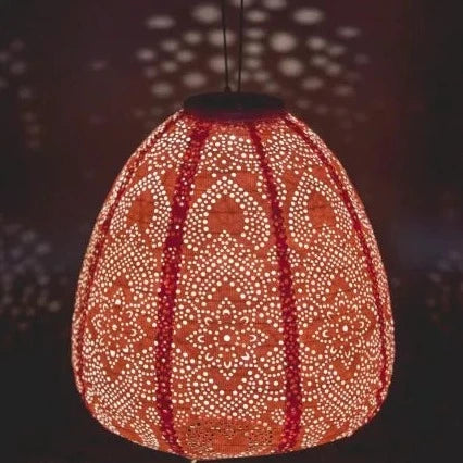 Moroccan Solar Lantern - Magenta Dome
