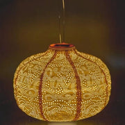 Lanterne Solaire Marocaine - Jaune Citrouille