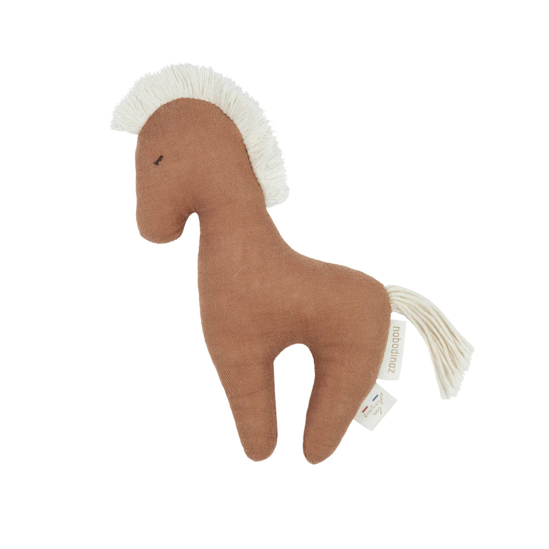 Lino Horse Rattle Noisette
