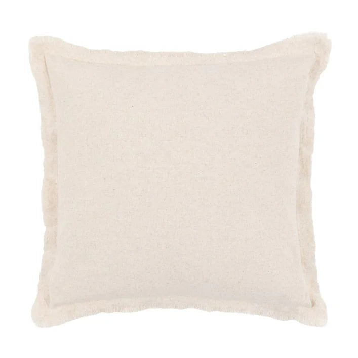 Set of 2 Linen Look Cushions in Cream