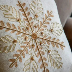 Deco Luxe Snowflake Cushion