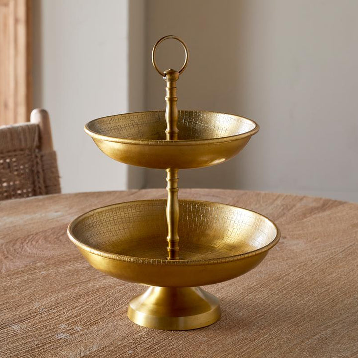 Mahika Stand in Antique Brass
