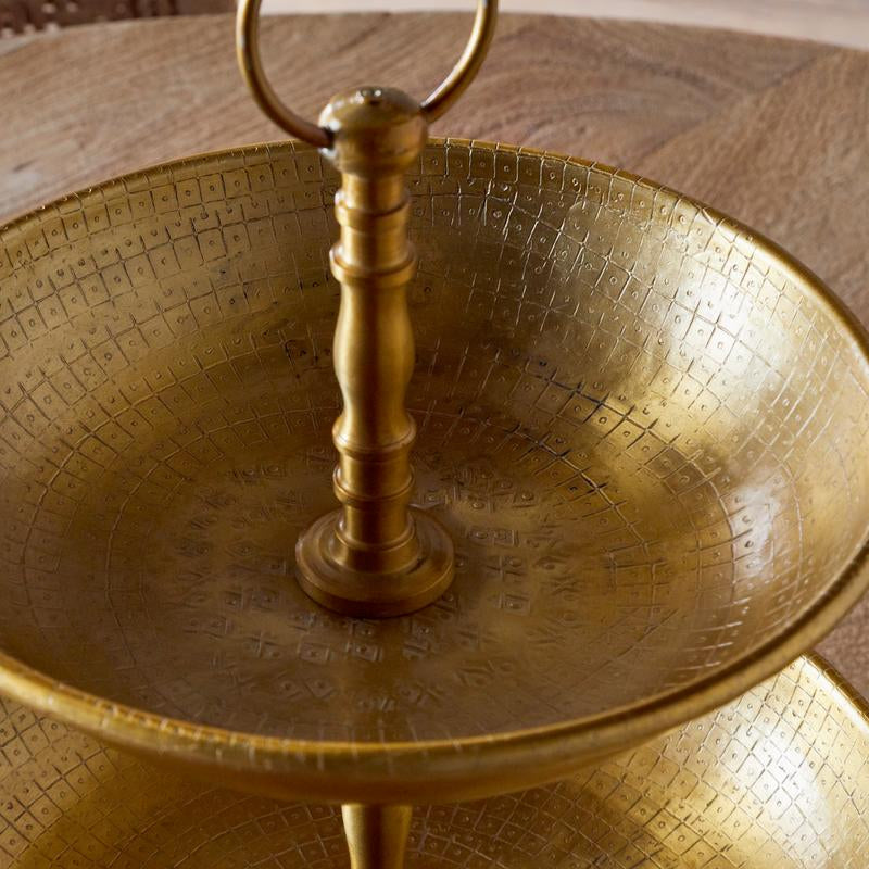 Mahika Stand in Antique Brass