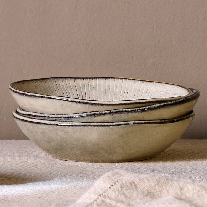 Malia Dinnerware Set in Cream Set of 12