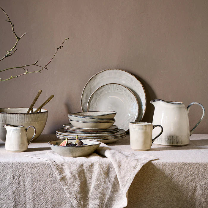 Malia Dinnerware Set in Cream Set of 12