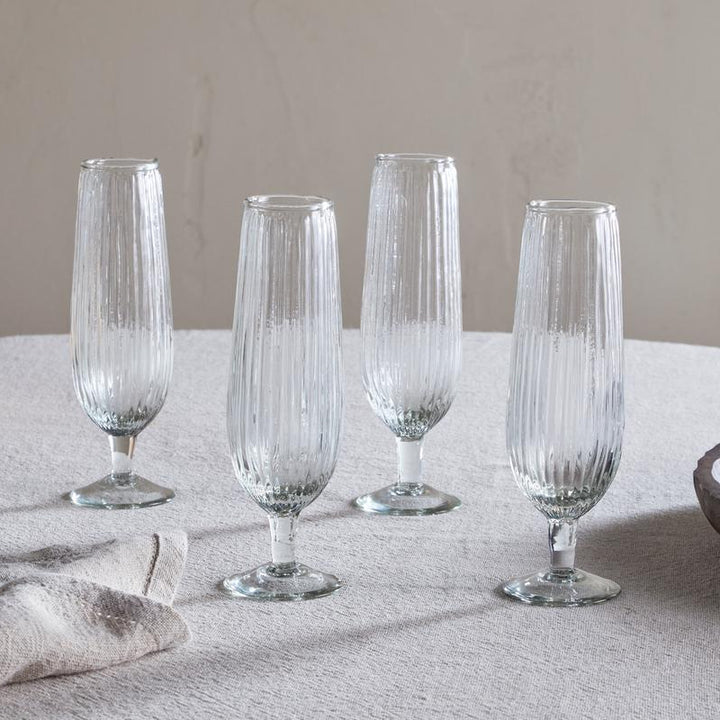 Otuba Champagne Flute in Clear Set of 4