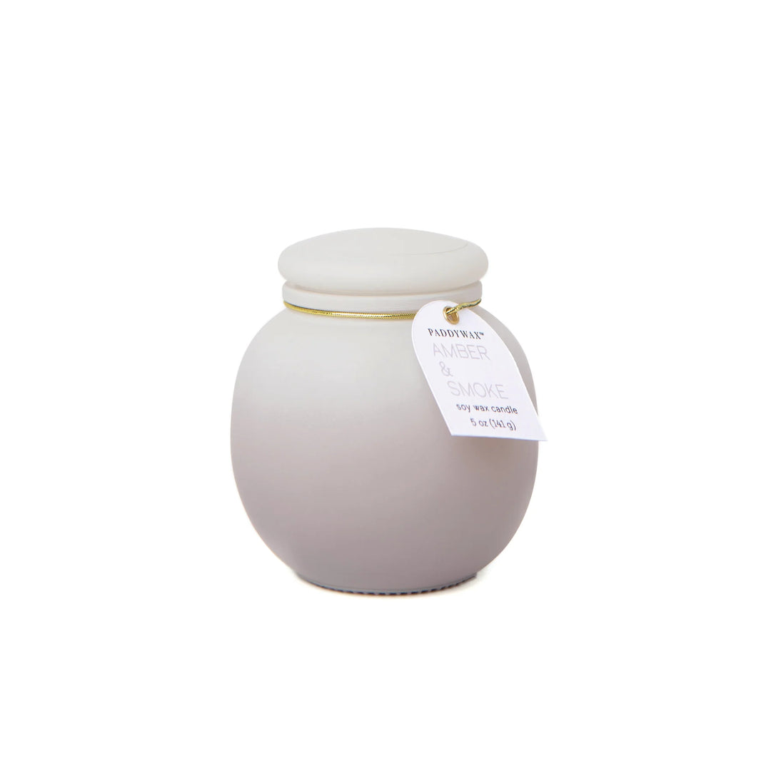 Orb Ombre Glass Candle Amber & Smoke