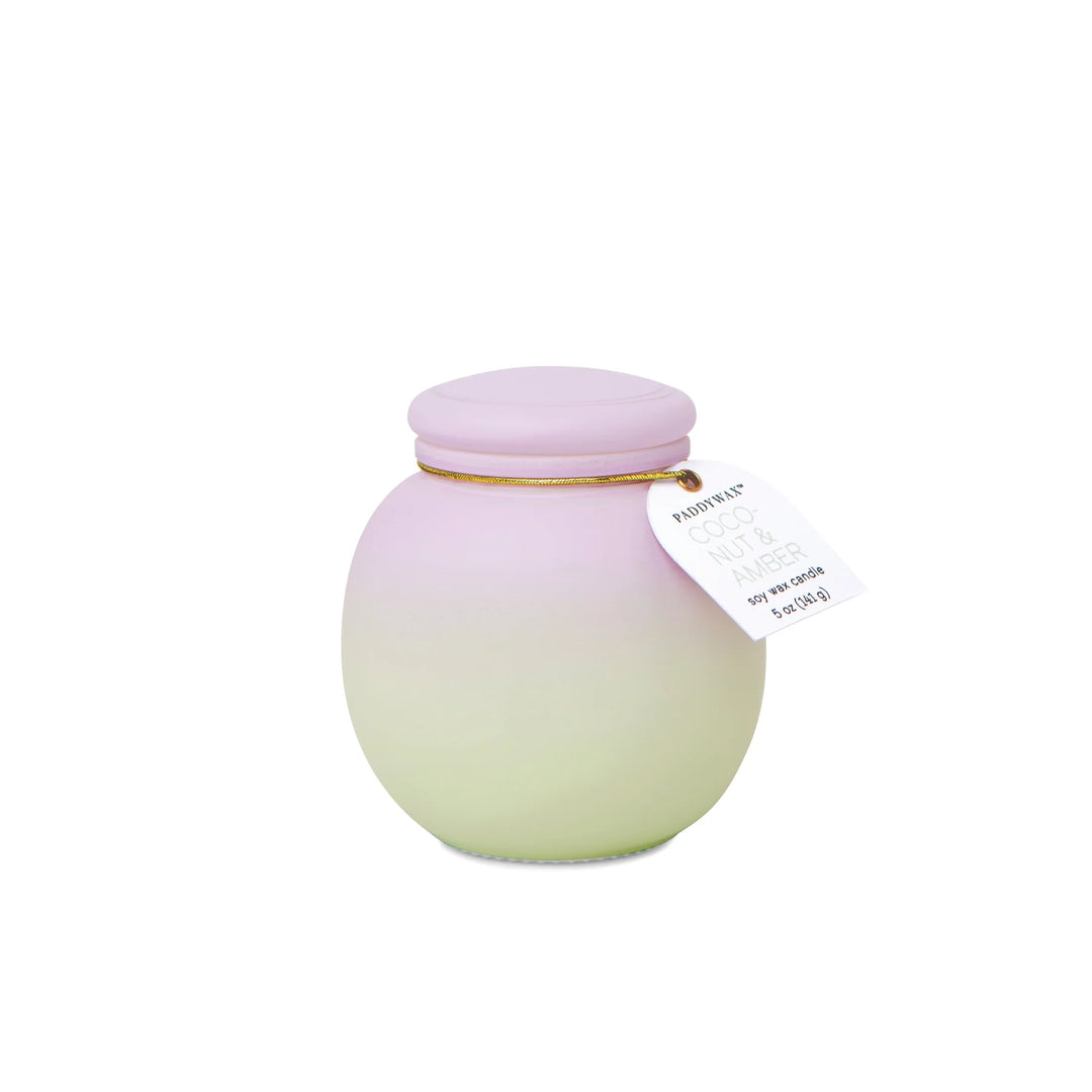 Orb Ombre Glass Candle Coconut & Amber