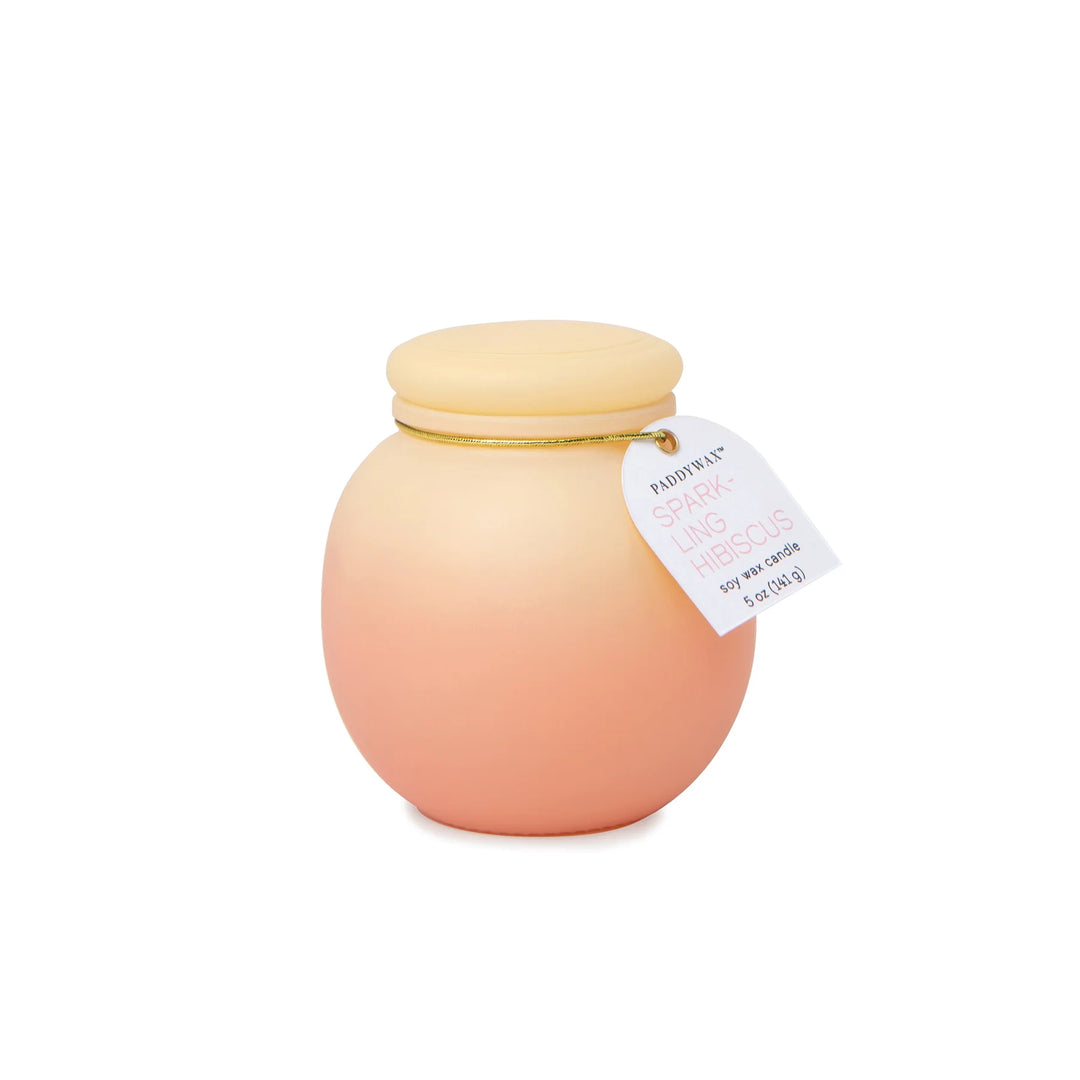 Orb Ombre Glass Candle Sparkling Hibiscus