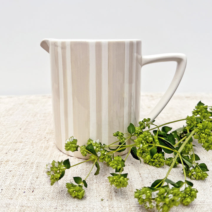 Small Sand Striped Ceramic Jug