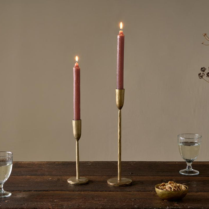 Rustic Soy Blend Dinner Candle in Rust Set of 2