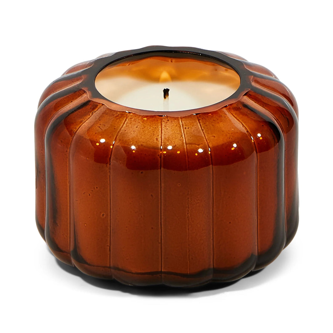 Ripple 4.50z Glass Candle Tobacco Patchouli