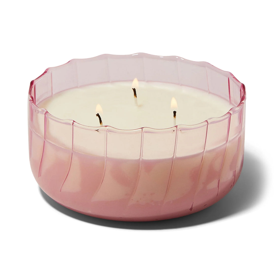 Ripple 12oz Glass Candle Desert Peach