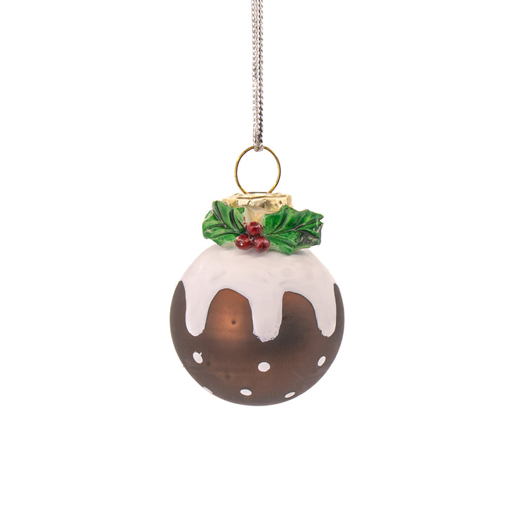 Mini Christmas Pudding Baubles Set of 6