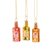 Flavoured Gin Bottle Mini Bauble Set of 3