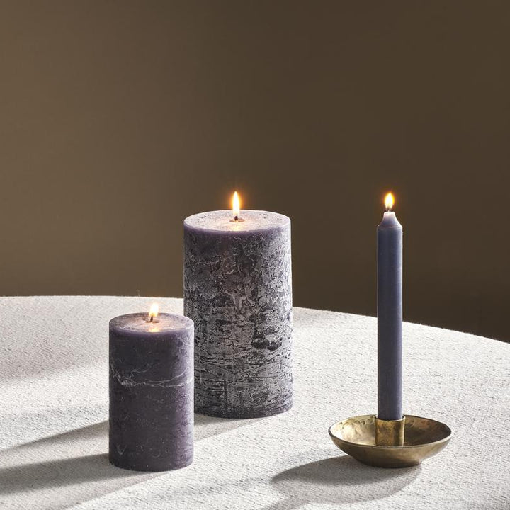 Rustic Soy Blend Pillar Candle in Charcoal