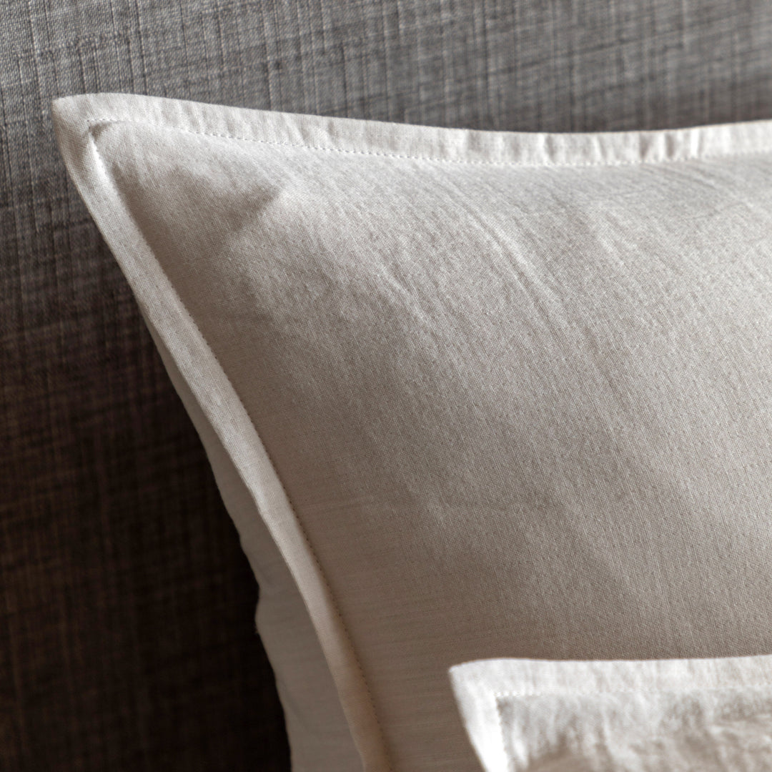 Alba Washed Cotton Duvet Set in Taupe