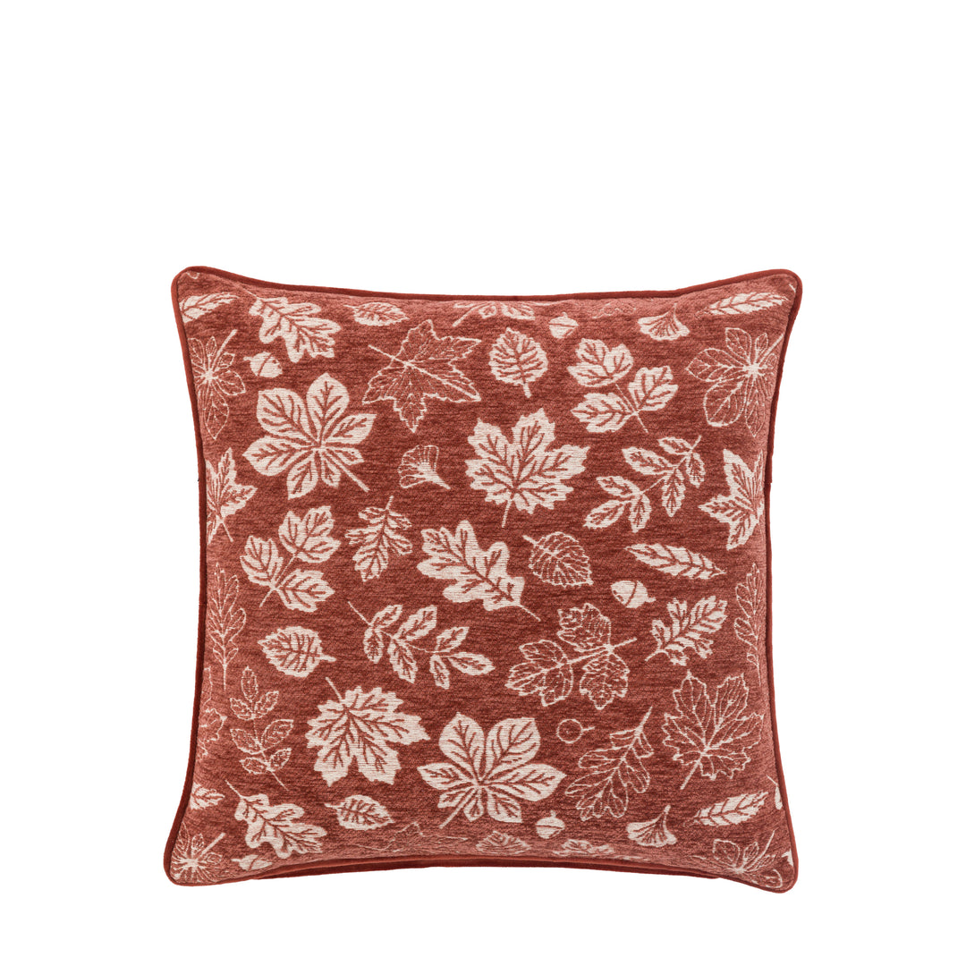Autumn Leaf Chenille Cushion